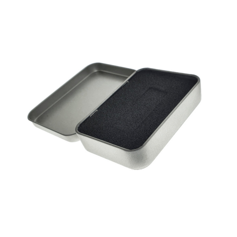 Cutie personalizabila Platinet Pendrive Box 45168, 87x60x18mm, pentru memorie USB, metalica, inchidere tip carte, argintie [3]