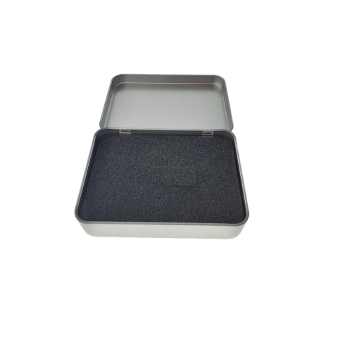Cutie personalizabila Platinet Pendrive Box 45169, 115x85x22mm, pentru memorie USB, metalica, inchidere tip carte, argintie [9]