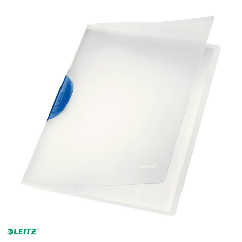 Dosare - Dosar cu clip Leitz Magic ColorClip, PP, A4, capacitate 30 coli, pentru documente perforate, albastru