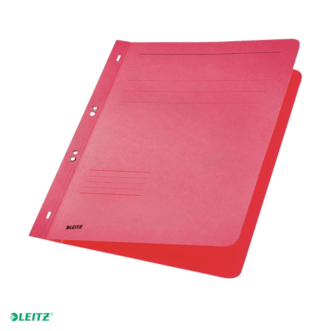 Organizare si arhivare - Dosar cu sina Leitz 1/1, carton, A4, cu capse, capacitate 170 coli, pentru arhivare, rosu