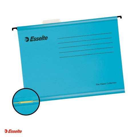 Dosare suspendabile - Dosar suspendabil Esselte Classic cu sina, carton, A4, pentru arhivare, albastru