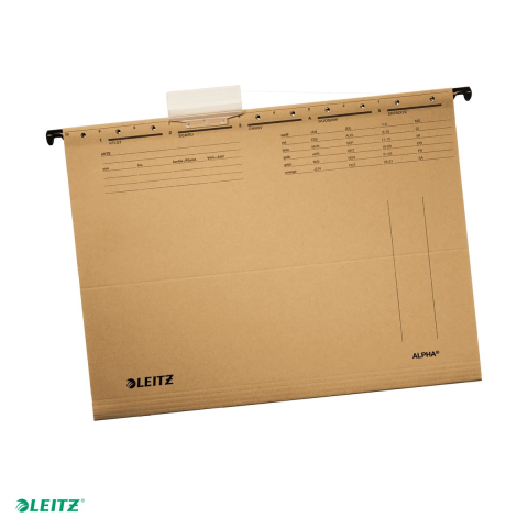 Dosare suspendabile - Dosar suspendabil Leitz Alpha, carton, A4, pentru arhivare, natur