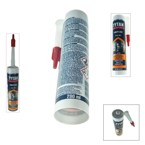 Etansant pentru seminee si cuptoare, 280ml, Fireplace sealant Tytan Professional 18024, negru [3]