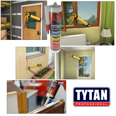 Etansant universal Prohero Tytan Professional 19137, 280ml, pentru sigilare, umplere si reparatii, alb [4]