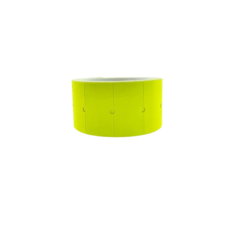 Hartie - Etichete de pret autoadezive 22x12mm, galben fluorescent , la rola 12 grame