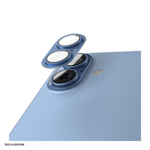 Huse si protectii pentru Apple iPhone 17 - Folie protectie camera integrala Etteri, cu rama albastra, pentru Apple iPhone 17