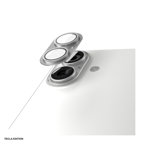 Huse si protectii pentru Apple iPhone 17 - Folie protectie camera integrala Etteri, cu rama argintie, pentru Apple iPhone 17