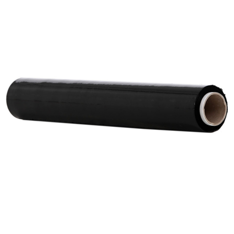 Articole ambalare - Folie stretch manuala, latime 500 mm, lungime 124 m, grosime 23 microni, greutate 1.6 kg, neagra