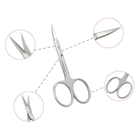 Forfecuta cosmetica, J47-V11 00013, unghii si par facial, 90 mm, argintie [3]