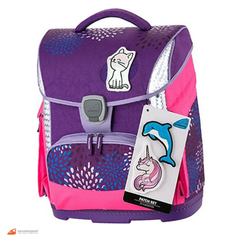 Gama de rucsacuri - Ghiozdan Schneiders Sprinkle Plus cu etui, sac de sport, stickere si geanta pentru carti, 31x40x22 cm, 24 l, violet