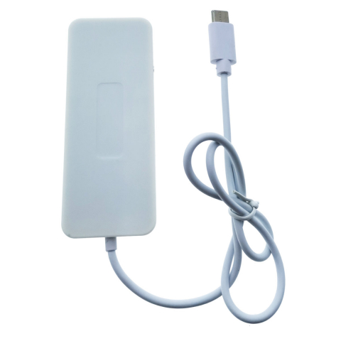 Hub cu conector USB Tip C si placa de sunet, 2in1, cu 3 porturi USB, interfata USB 2.0, iesire 3 x jack 3.5mm mama, indicator Led, cu cablu 45 cm, alb [2]