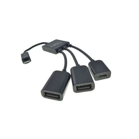 Hub OTG Gembird, cu conector microUSB tata la 2 porturi USB 2.0 mama si port alimentare microUSB mama [3]