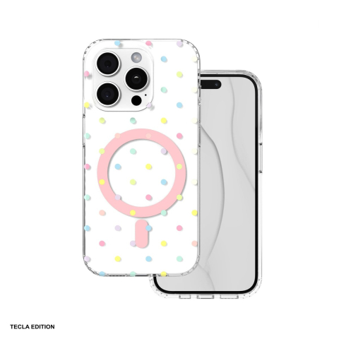 Huse si protectii pentru iPhone 15 Pro - Husa Bubble Dots Mag pentru Apple iPhone 15 Pro, Carcasa magnetica, Alb