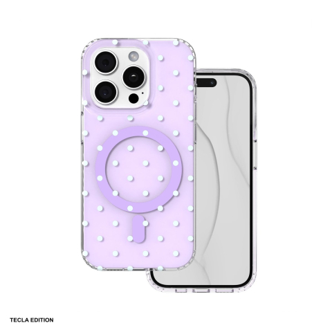 Huse si protectii pentru iPhone 15 Pro - Husa Bubble Dots Mag pentru Apple iPhone 15 Pro, Carcasa magnetica, Mov