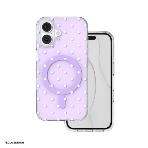 Huse si protectii pentru iPhone 16 - Husa Bubble Dots Mag pentru Apple iPhone 16, Carcasa magnetica, Mov
