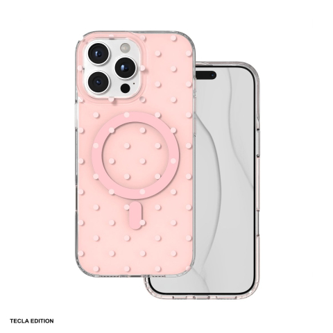 Huse si protectii pentru iPhone 16 Pro Max - Husa Bubble Dots Mag pentru Apple iPhone 16 Pro Max, Carcasa magnetica, Roz