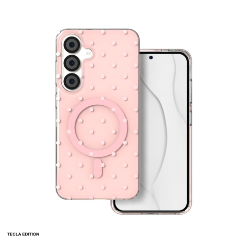 Huse si protectii pentru Samsung Galaxy S24 - Husa Bubble Dots Mag pentru Samsung Galaxy S24, Galaxy S25, Carcasa magnetica, Roz