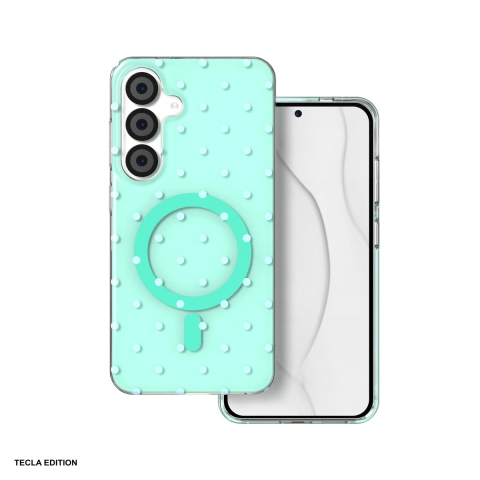 Huse si protectii pentru Samsung Galaxy S24 - Husa Bubble Dots Mag pentru Samsung Galaxy S24, Galaxy S25, Carcasa magnetica, Verde