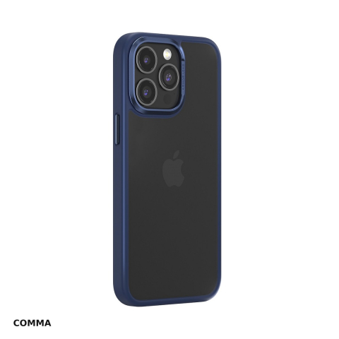Huse si protectii pentru iPhone 15 Plus - Husa Comma Joy Elegant pentru Apple iPhone 15 Plus, Carcasa, Albastru