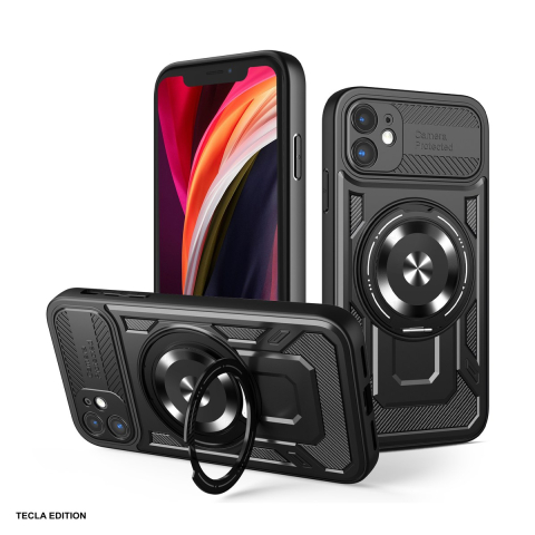 Huse si protectii smartphone - Husa Defender Armor Mag pentru Apple iPhone 11, Carcasa magnetica, Negru