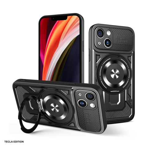 Huse si protectii pentru iPhone 14 - Husa Defender Armor Mag pentru Apple iPhone 14, Carcasa magnetica, Negru