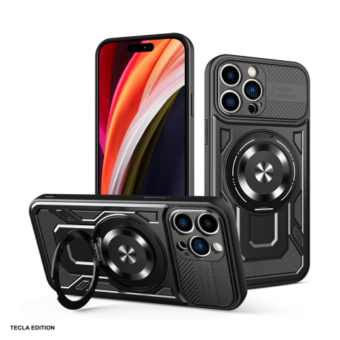 Huse si protectii smartphone - Husa Defender Armor Mag pentru Apple iPhone 14 Pro Max, Carcasa magnetica, Negru