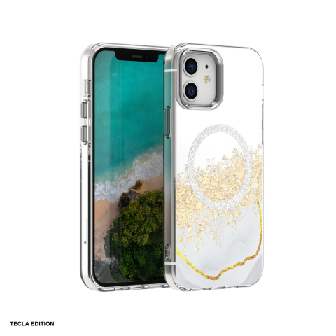 Huse si protectii pentru iPhone - Husa Epoxy Mag pentru Apple iPhone 12 Pro, iPhone 12, Carcasa magnetica, Alb