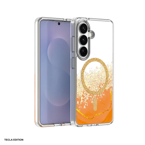 Huse si protectii pentru Samsung Galaxy S25 - Husa Epoxy Mag pentru Samsung Galaxy S24, Galaxy S25, Carcasa magnetica, Portocaliu