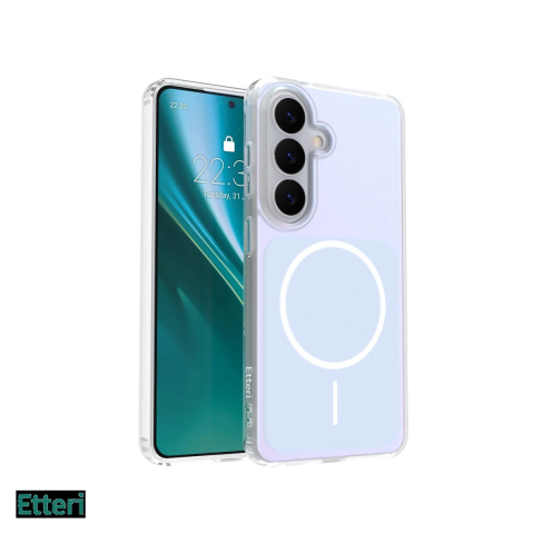 Huse si protectii pentru Samsung Galaxy S26 - Husa Etteri Hidden Pearl pentru Samsung Galaxy S26, Carcasa magnetica, Albastru deschis