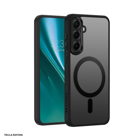 Huse si protectii smartphone - Husa Etteri Matt Mag pentru Samsung Galaxy A57 5G, Carcasa magnetica, Negru