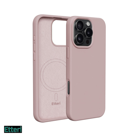 Huse si protectii pentru iPhone - Husa Etteri Silicone Mag pentru Apple iPhone 16 Pro, Carcasa magnetica, Roz