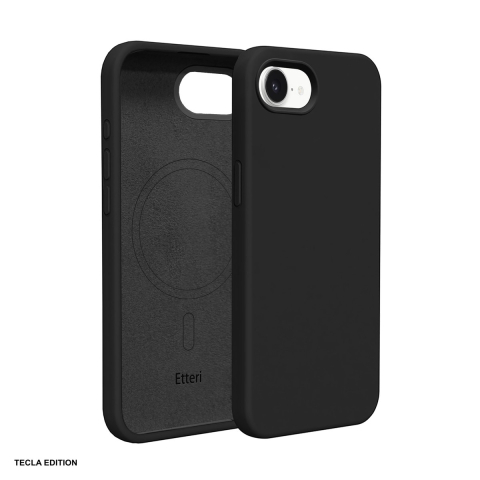 Huse si protectii pentru iPhone 17e - Husa Etteri Silicone Mag pentru Apple iPhone 17e, Carcasa magnetica, Negru