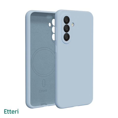 Huse si protectii pentru Samsung Galaxy A37 5G - Husa Etteri Silicone Mag pentru Samsung Galaxy A37 5G, Carcasa magnetica, Albastru