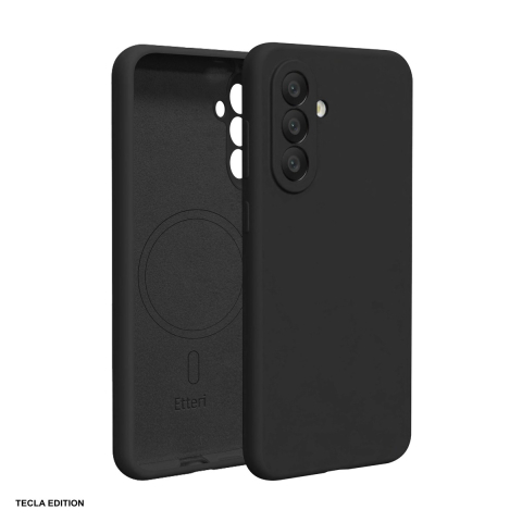 Huse si protectii pentru Samsung Galaxy A37 5G - Husa Etteri Silicone Mag pentru Samsung Galaxy A37 5G, Carcasa magnetica, Negru