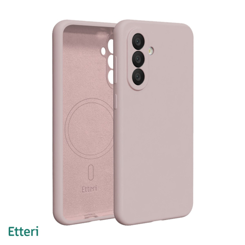 Huse si protectii pentru Samsung Galaxy A37 5G - Husa Etteri Silicone Mag pentru Samsung Galaxy A37 5G, Carcasa magnetica, Roz