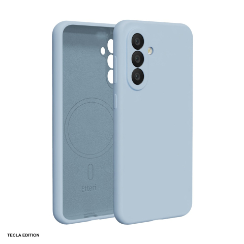 Huse si protectii smartphone - Husa Etteri Silicone Mag pentru Samsung Galaxy A57 5G, Carcasa magnetica, Albastru