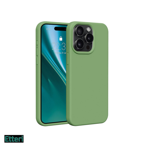 Huse si protectii pentru iPhone 12 Pro - Husa Etteri Silicone pentru Apple iPhone 12 Pro, iPhone 12, Carcasa, Verde
