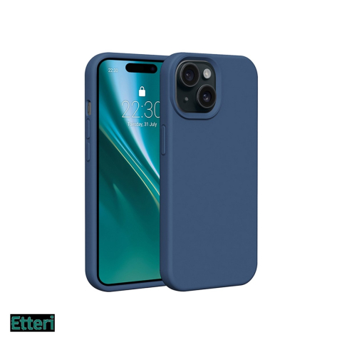 Huse si protectii pentru iPhone 14 - Husa Etteri Silicone pentru Apple iPhone 14, Carcasa, Albastru