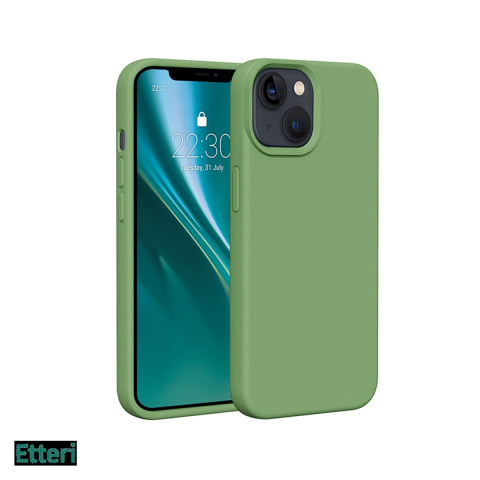 Huse si protectii pentru iPhone 14 - Husa Etteri Silicone pentru Apple iPhone 14, Carcasa, Verde