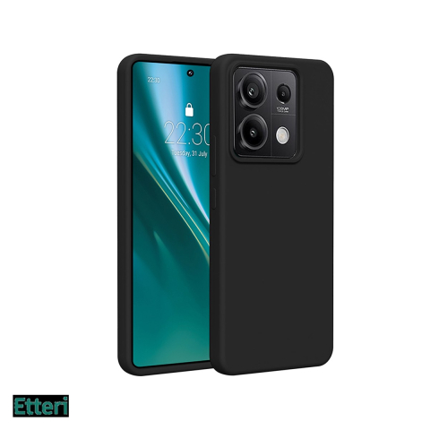 Huse si protectii pentru Xiaomi - Husa Etteri Silicone pentru Xiaomi Redmi Note 13 Pro 5G, Carcasa, Negru