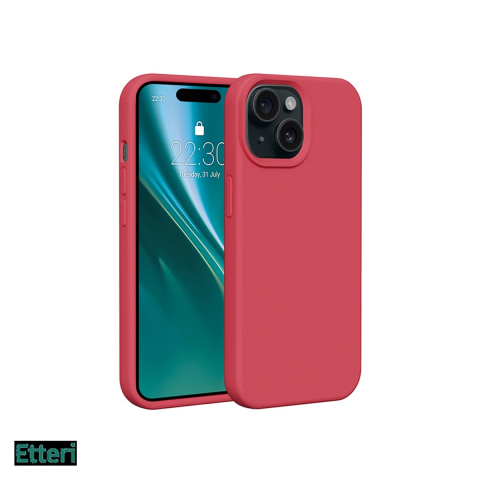 Huse si protectii pentru iPhone 13 - Husa Etteri Silicone raspberry pentru Apple iPhone 13, Carcasa, Rosu