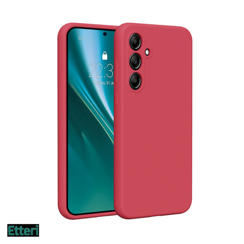 Huse si protectii pentru Samsung Galaxy A35 5G - Husa Etteri Silicone raspberry pentru Samsung Galaxy A35 5G, Carcasa, Rosu