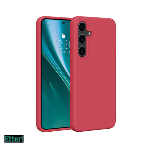 Huse si protectii pentru Samsung Galaxy S24 Plus - Husa Etteri Silicone raspberry pentru Samsung Galaxy S24 Plus, Carcasa, Rosu