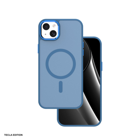 Huse si protectii smartphone - Husa Frozen Mag pentru Apple iPhone 14, Carcasa magnetica, Albastru