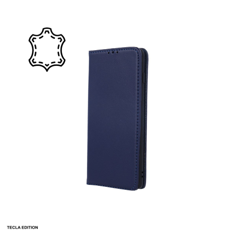 Huse si protectii pentru iPhone 17 Air - Husa Genuine Leather Smart Pro pentru Apple iPhone 17 Air, tip carte cu inchidere magnetica, Albastru