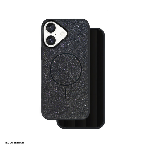 Huse si protectii pentru iPhone 16e - Husa Glitter Thin Mag pentru Apple iPhone 16e, iPhone 17e, Carcasa magnetica, Negru