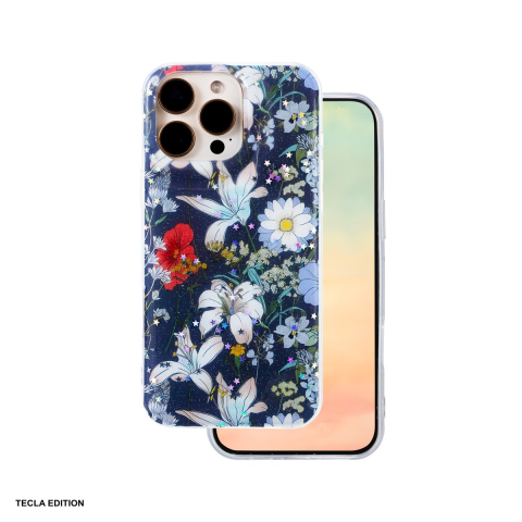 Huse si protectii pentru iPhone 15 Pro - Husa Glow Glam pentru Apple iPhone 15 Pro, Carcasa, Albastru