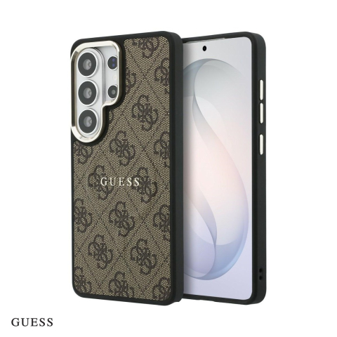 Huse si protectii smartphone - Husa Guess 4g Embossed Ring pentru Samsung Galaxy S26 Ultra, Carcasa magnetica, Maro