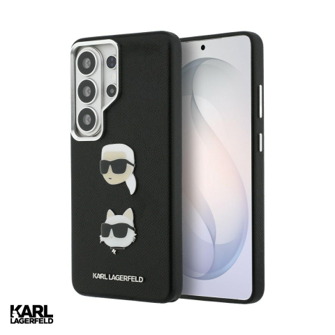 Huse si protectii pentru Samsung Galaxy S26 Ultra - Husa Karl Lagerfeld Saffiano Double Heads pentru Samsung Galaxy S26 Ultra, Carcasa magnetica, Negru