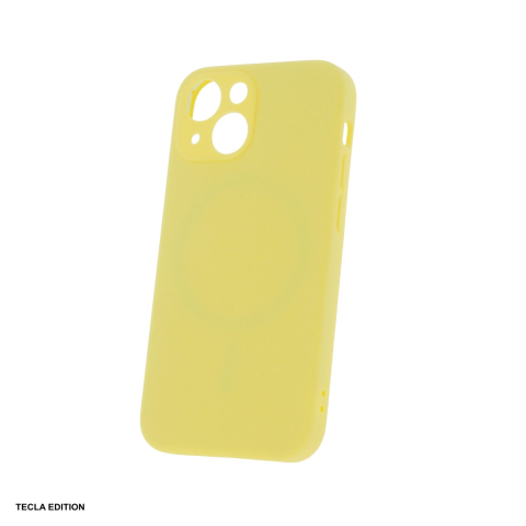 Huse si protectii pentru iPhone 14 - Husa Mag Invisible pastel pentru Apple iPhone 14, Carcasa magnetica, Galben